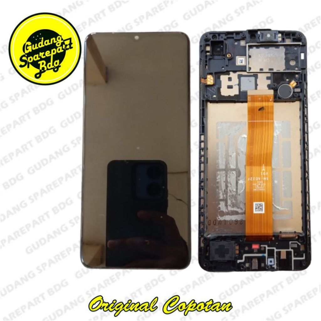 Frame LCD - Tulang LCD - Tatakan LCD Samsung A02 Original Copotan