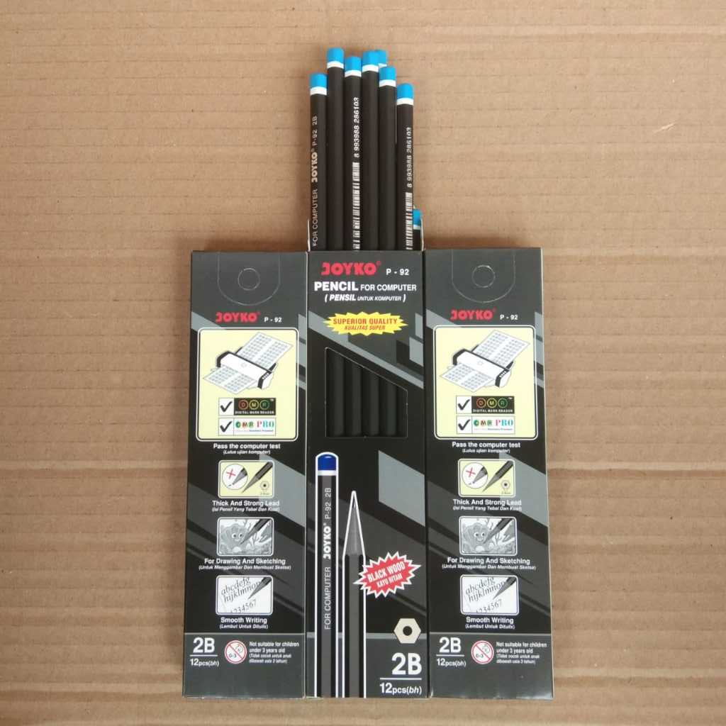 

Pensil [12PCS] Joyko P-92 Pencil 2B Computer 1 Pack Kualitas Super