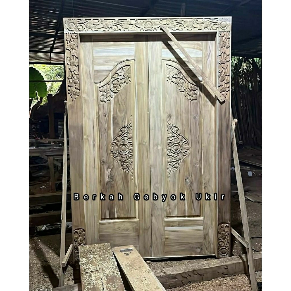 pintu gebyok minimalis/pintu minimalis modern ukir jepara
