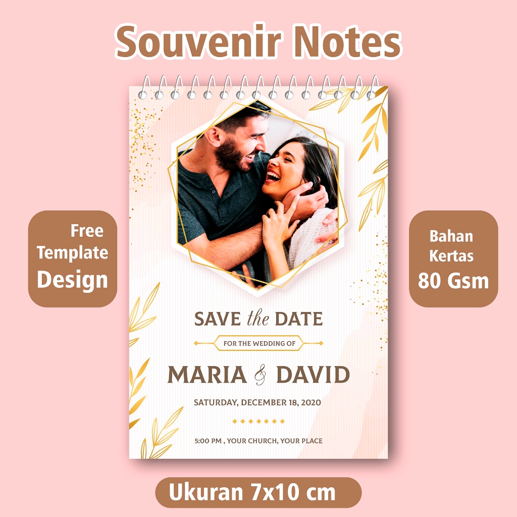 

Souvenir Notes Spiral Free Plastik Pernikahan/Ulang tahun/ acara Seminar