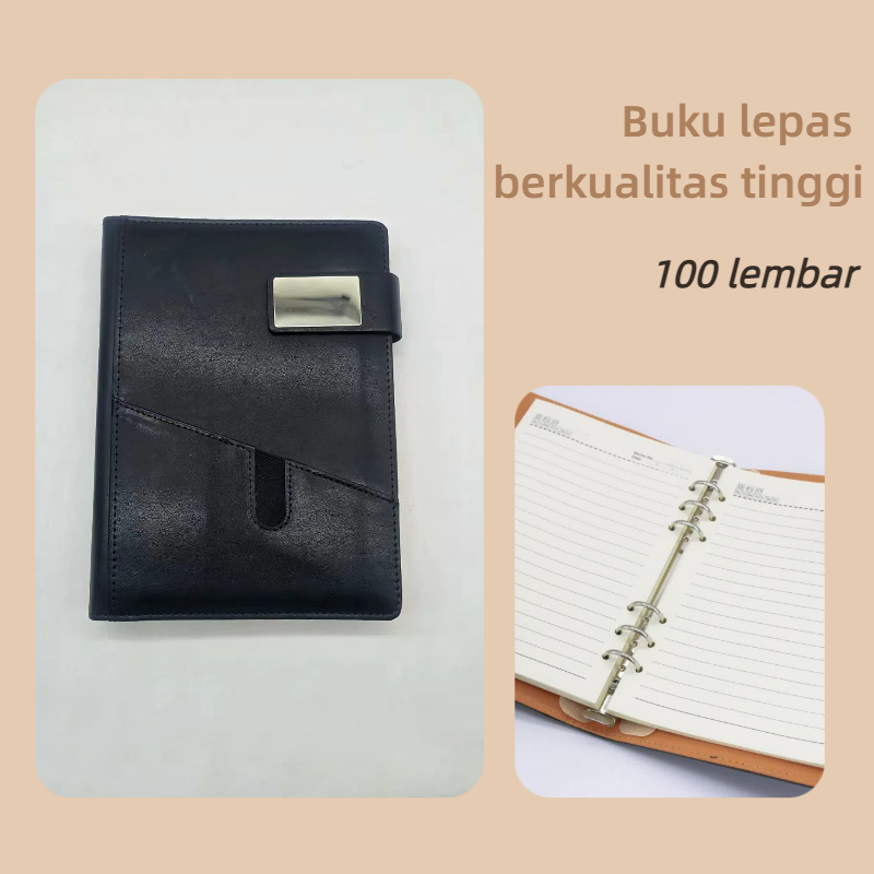 

100 lembar buku catatan lepas hitam berkualitas tinggi cocok untuk pelajar kantoran