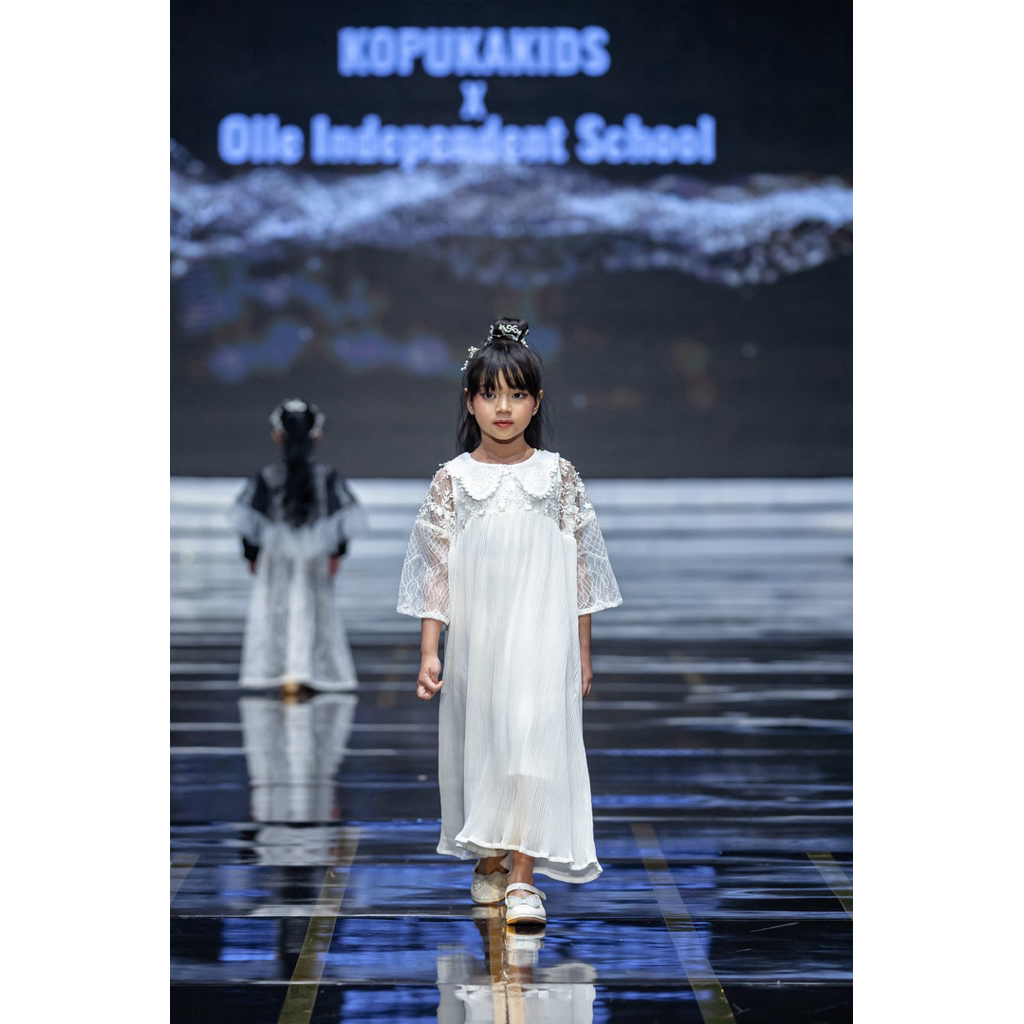 Kopuka Kids X You Can Label - Cantika longdress dress pesta anak baju brokat anak baju plisket anak 