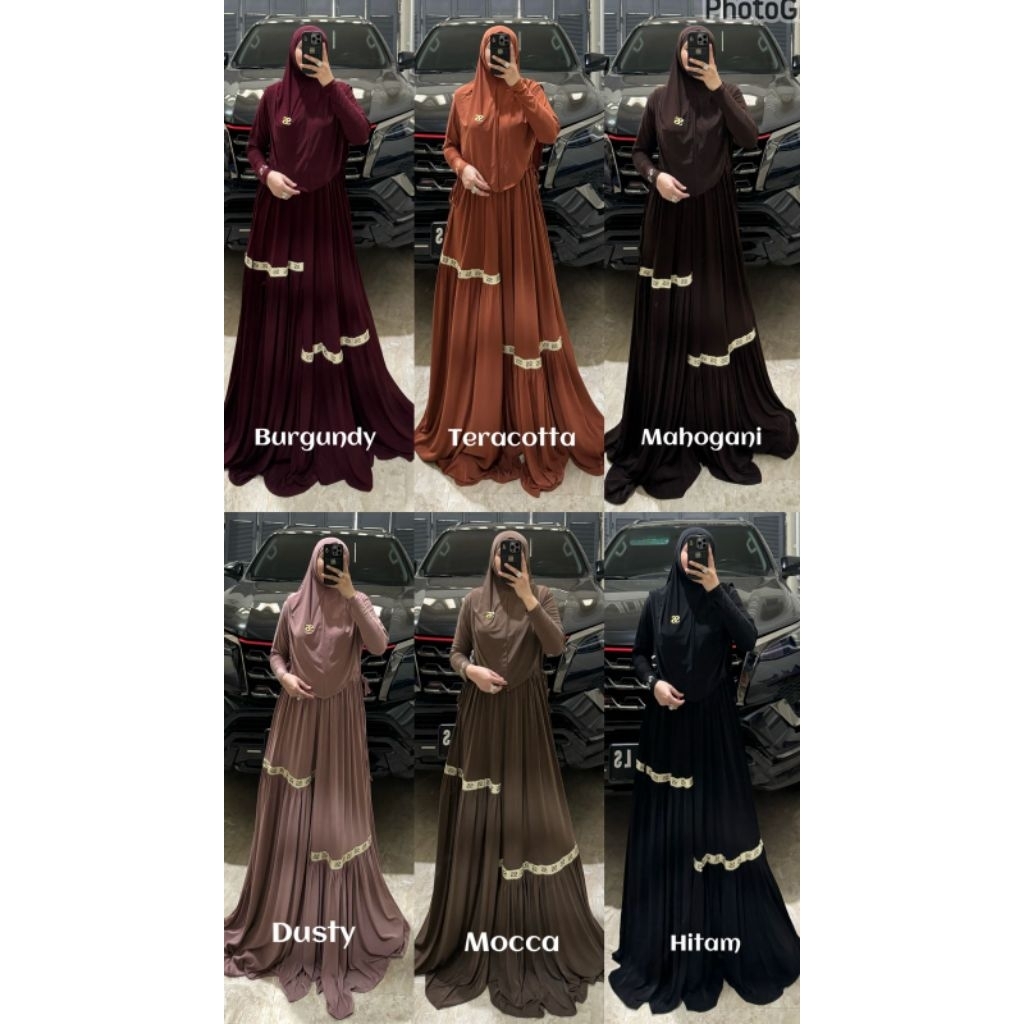 SET GAMIS JERSEY PREMIUM BY SHAQUEENA SYAR'I model 2