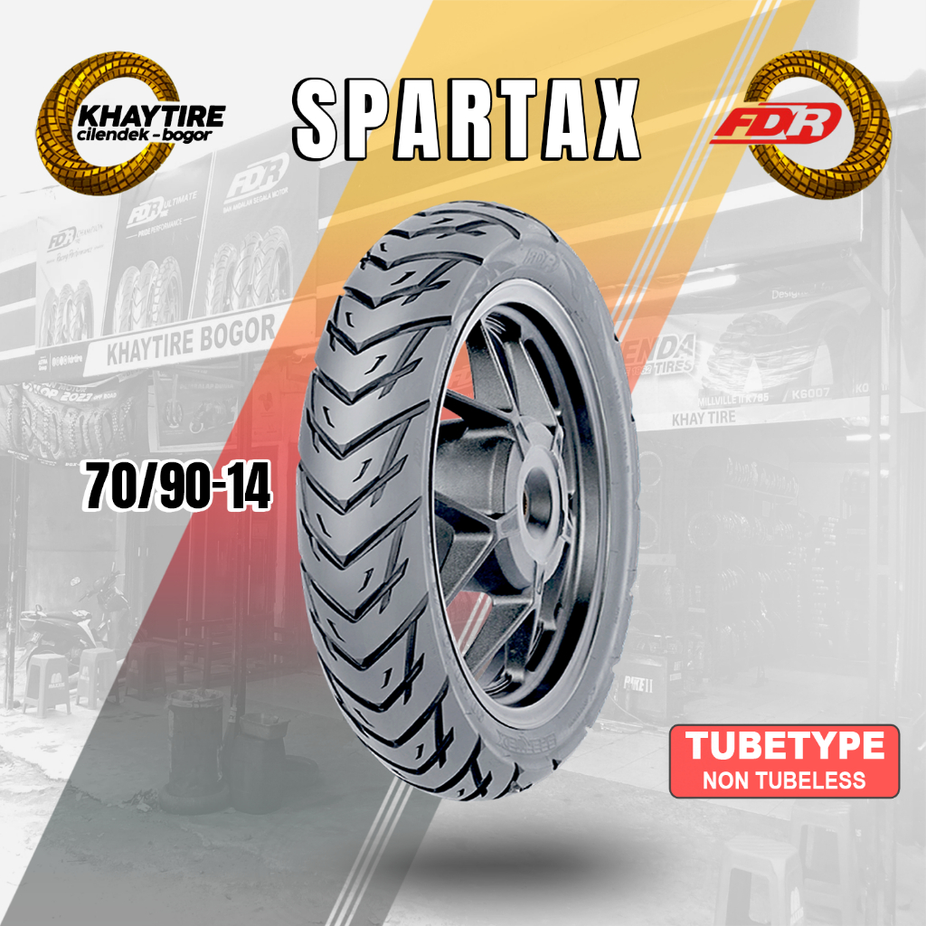 Sepasang/Satuan Ban Motor Matic FDR SPARTAX Ring 14 Non Tubeless