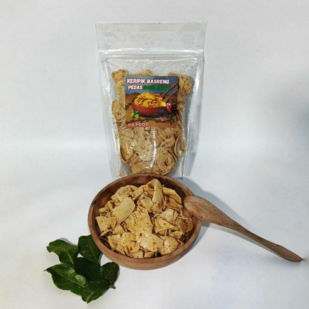 

keripik basreng koin pedas cikruh dan pedas daun jeruk 250gr