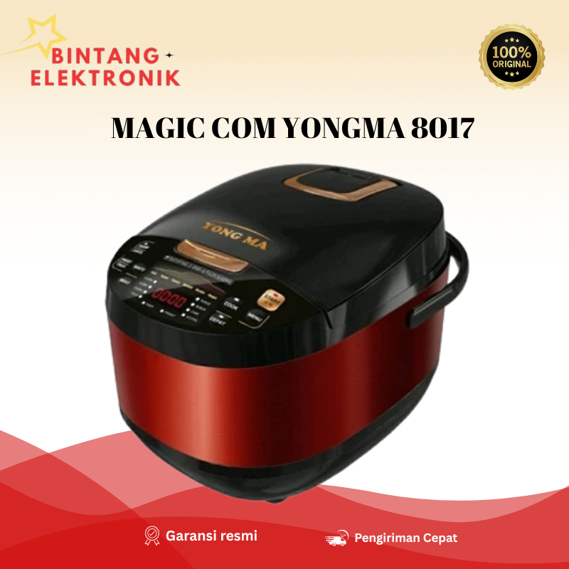 MAGIC COM YONGMA 8017 - Magic Com Digital 2L Eco Ceramic – 11 Porsi, 12 Menu, Garansi 1 Thn
