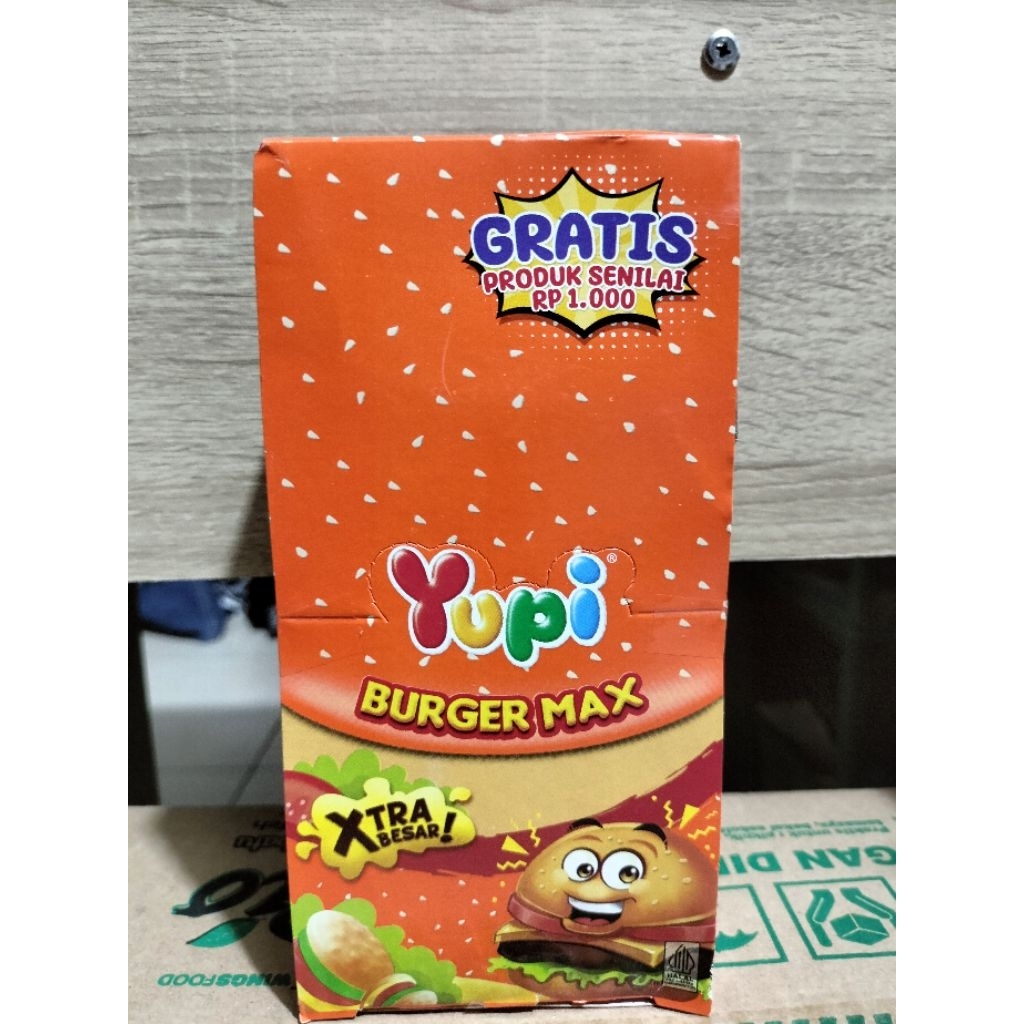 

YUPI BURGER MAX ECER 1000 isi 12 GRATIS PRODUK SENILAI 1000