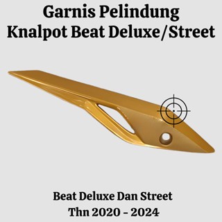 Aksesoris garnish cover knalpot beat new deluxe street led K1A 2020 2021 2022 2023 2024 gold