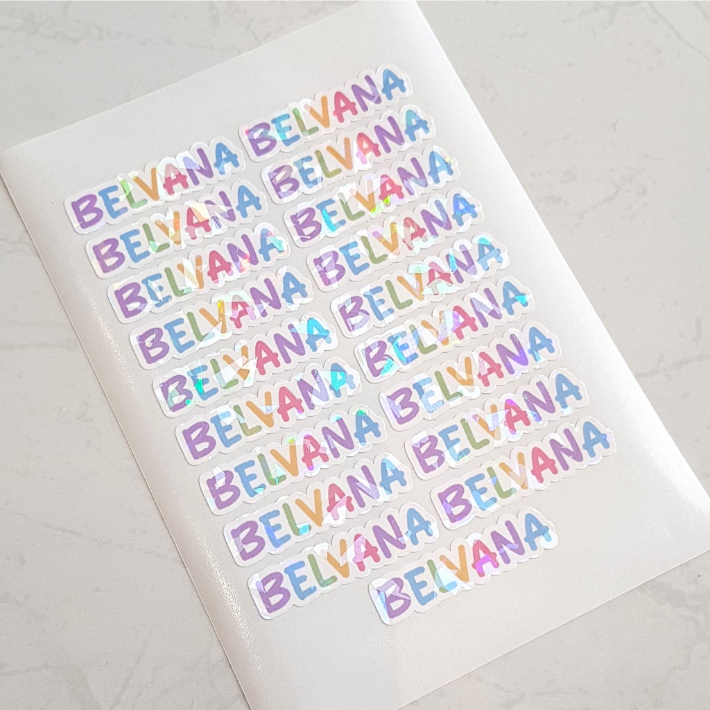 

Paperlittle / Upgrade Laminasi / Stiker nama waterproof label nama custom sticker dewasa anak