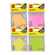 

DELI - MEMO / KERTAS TEMPEK / STICKY NOTES NEON HANGER 4 WARNA 80 LEMBAR A03102