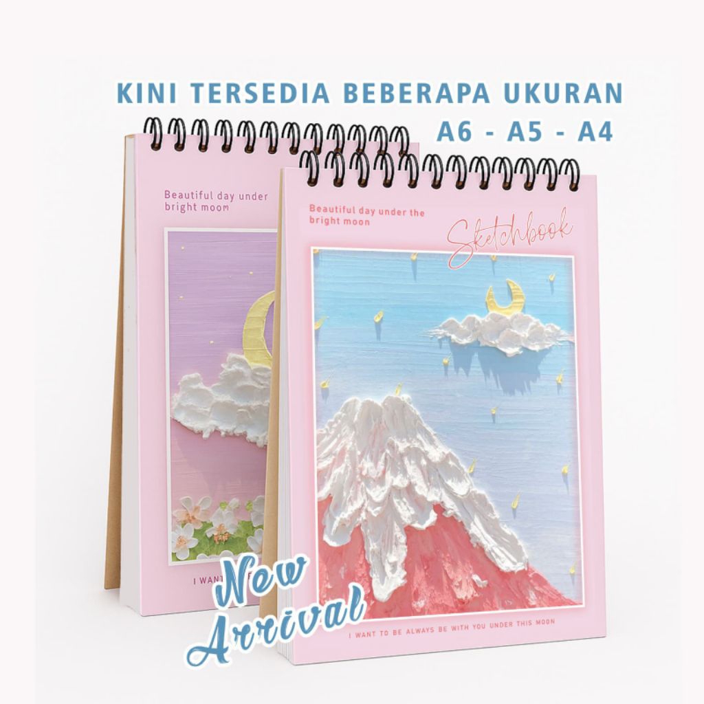 

TS Sketchbook A4 Buku Gambar Tebal Vertikal jilid spiral 90 halaman Cover Aesthetic