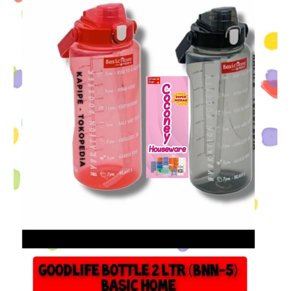 Termos Air Minum 2 Liter Basic Home / Botol Minum / Tempat Air Minum 1 Liter