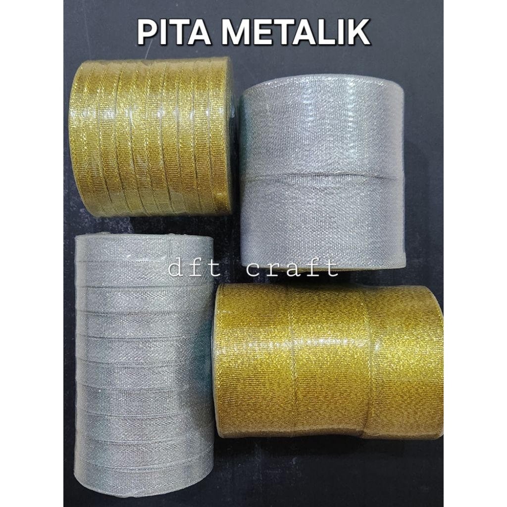 

[1 ROLL] PITA METALIK EMAS PERAK