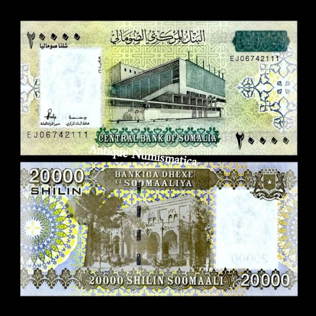 UANG ASING SOMALIA 20000 SHILINGS 2010 UNC AFRICAN BANKNOTE PRINT 2023
