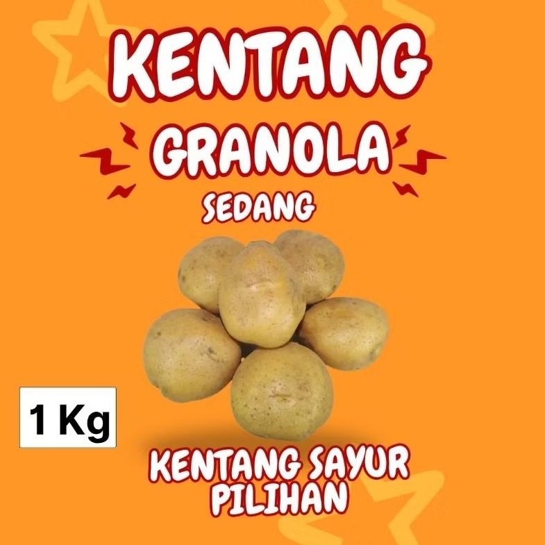 

TERLARIS Kentang Sayur Fresh 1 Kg (Sedang/Medium)