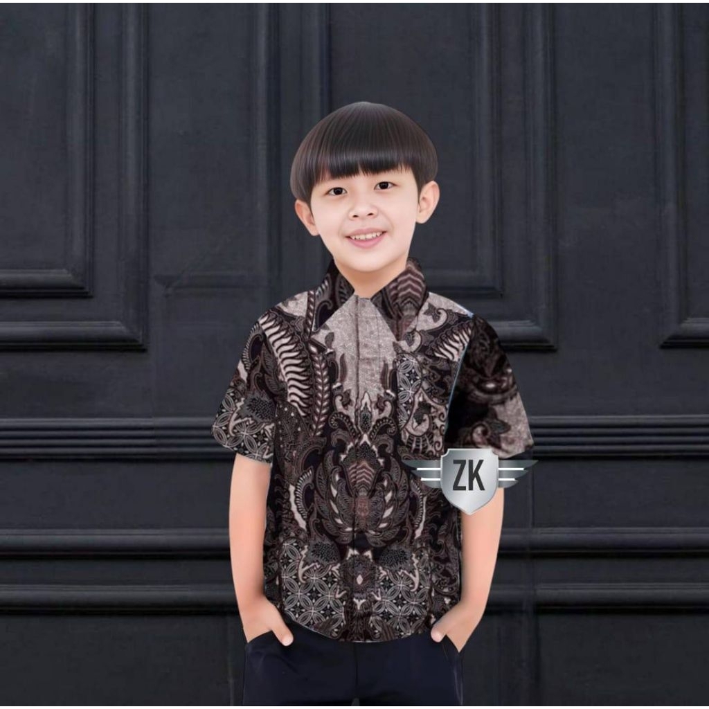 atasan anak cowok 1-12 tahun atasan anak laki laki formal seragam murah hem batik anak baju batik