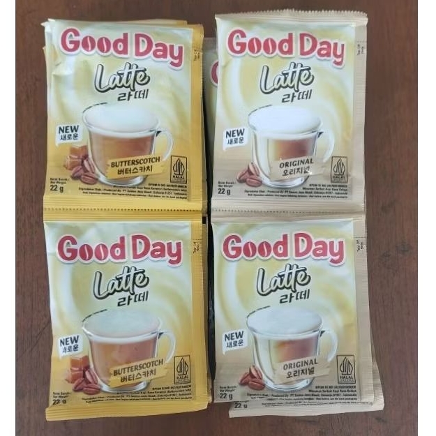 

Kopi Good day Latte Korea Original dan Butterscotch 10 SASET @ 22 gram