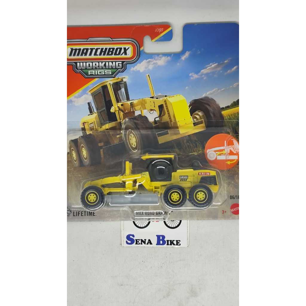 Matchbox Working Rigs - Road Grader - Diecast Motor Grader  Konstruksi