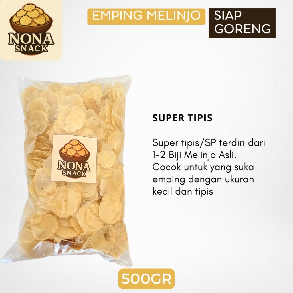 

Emping Melinjo Super Tipis 500GR Renyah Kering Siap Goreng