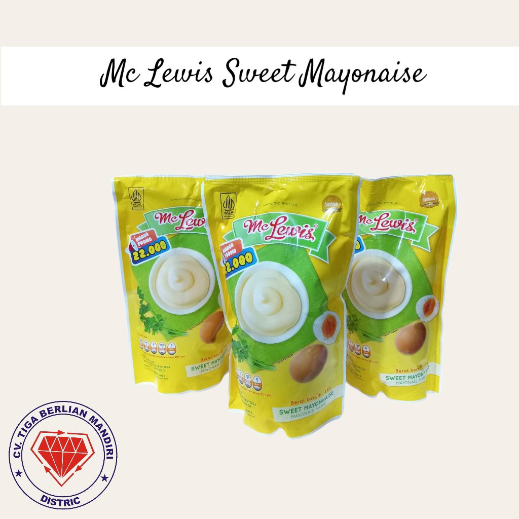 

MC LEWIS SWEET MAYONAISE & SAUS MAYO ORIGINAL 1PCS