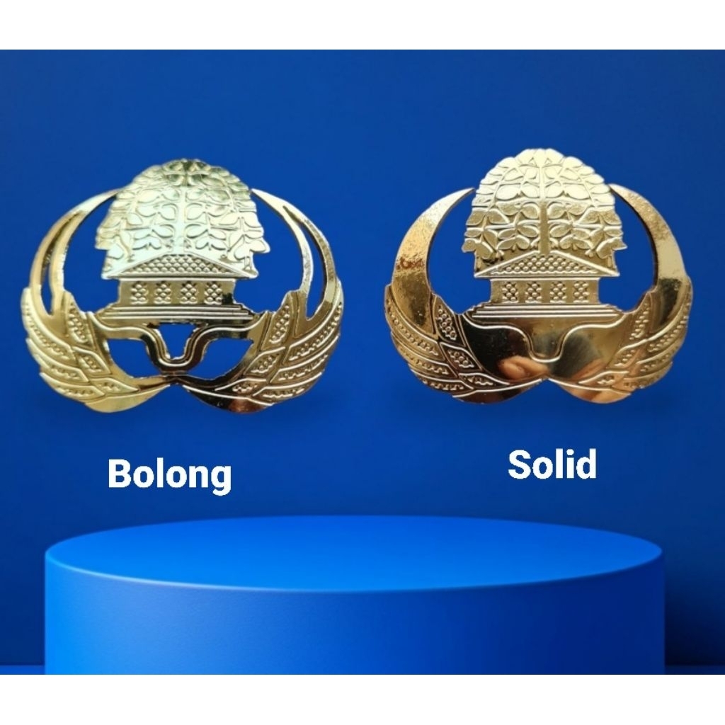 Pin lambang Korpri ASN PNS Premium 3.5mm dengan Magnet dan peniti bahan kuningan bolong sepuh emas G