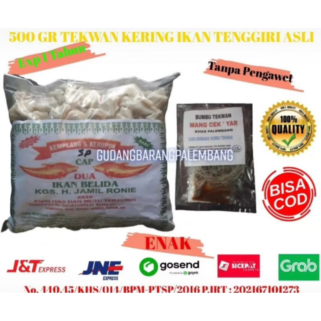 

(BISA COD) 500 GRAM TEKWAN TENGGIRI ASLI TEKWAN KERING PALEMBANG