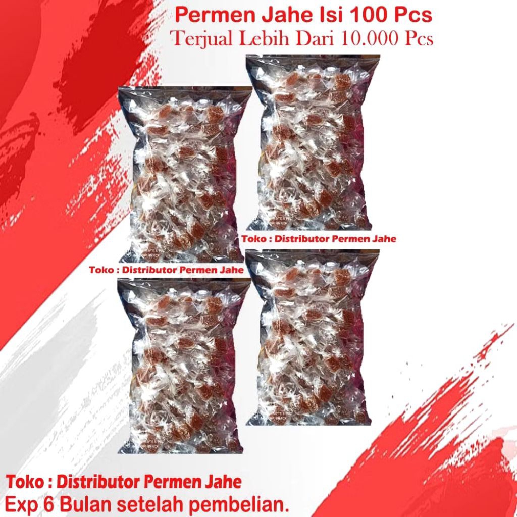 

PERMEN JAHE ISI 100pcs.