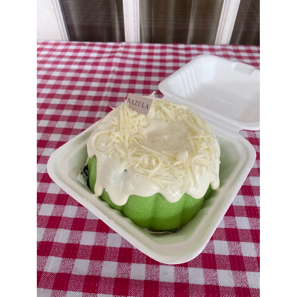 

NAZULA - Vulcano Cake bolu kukus dengan topping cheesecream bandung aneka rasa instant