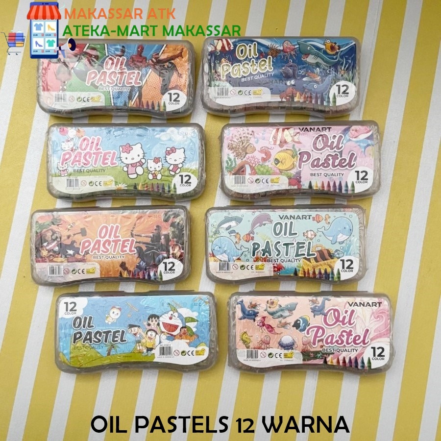 

[1 PCS ] VAN ART 12 OIL PASTEL CRAYON MINYAK MURAH