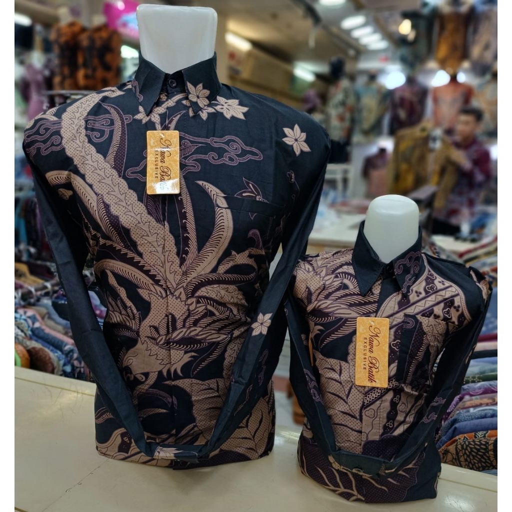kemeja batik solo premium couple bapak dan anak