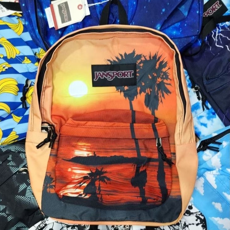 TAS RANSEL JANSPORT SUPERBREAK MOTIF SUNSET FULL EMBOS
