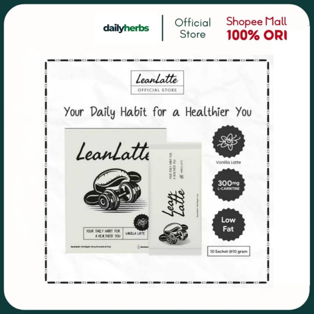 

Kopi LeanLatte Low Fat - 1Box (isi 10sachet)