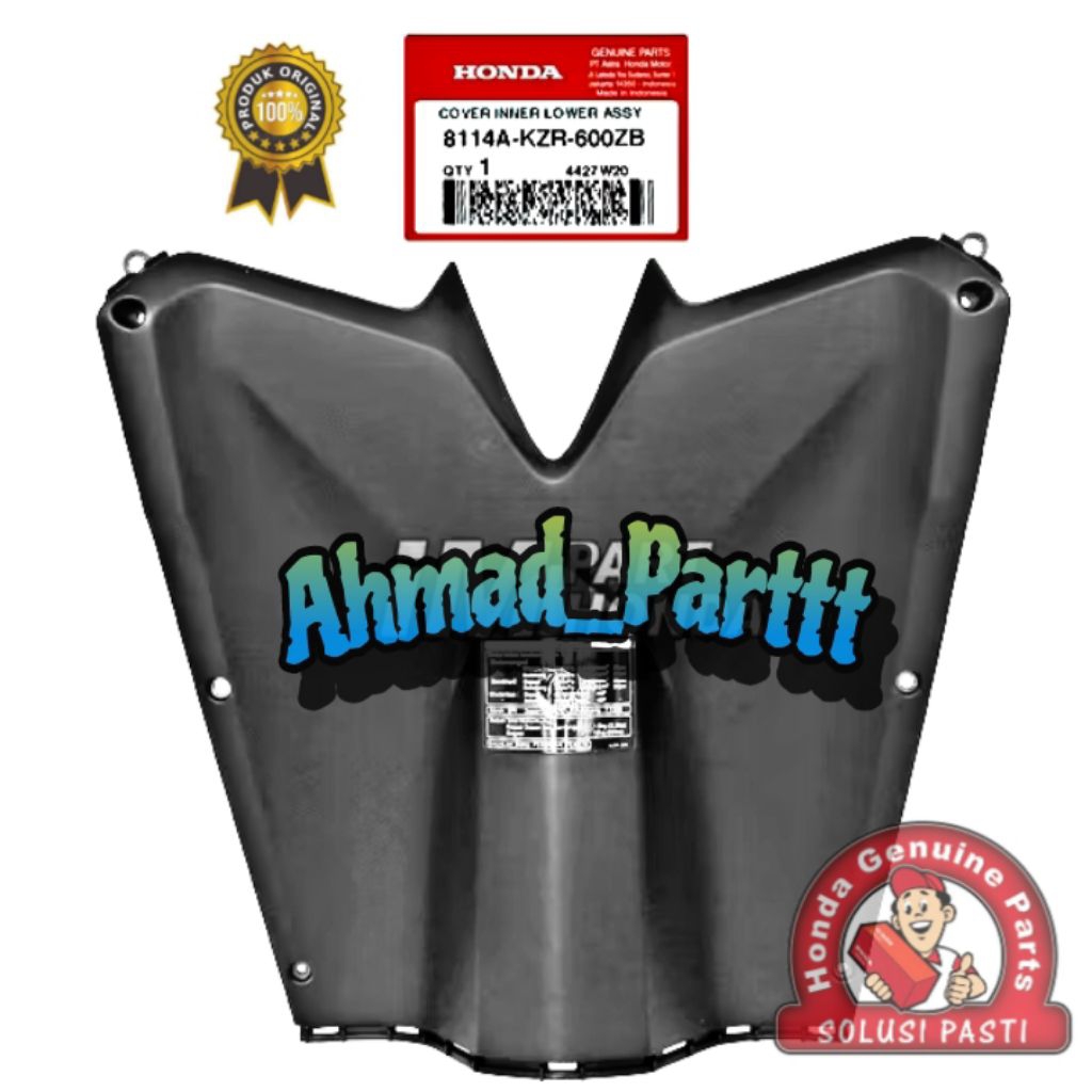 8114A-KZR-600ZB Cover Inner Lower Dashboard Bawah Dek Lutut Vario 125 Old KZR. ORIGINAL AHM