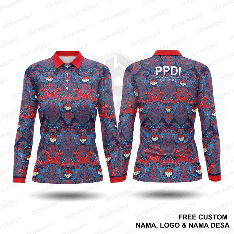 Baju Kaos Wanita PPDI Persatuan Perangkat Desa Indonesia/Jersey PPDI FULLPRINT