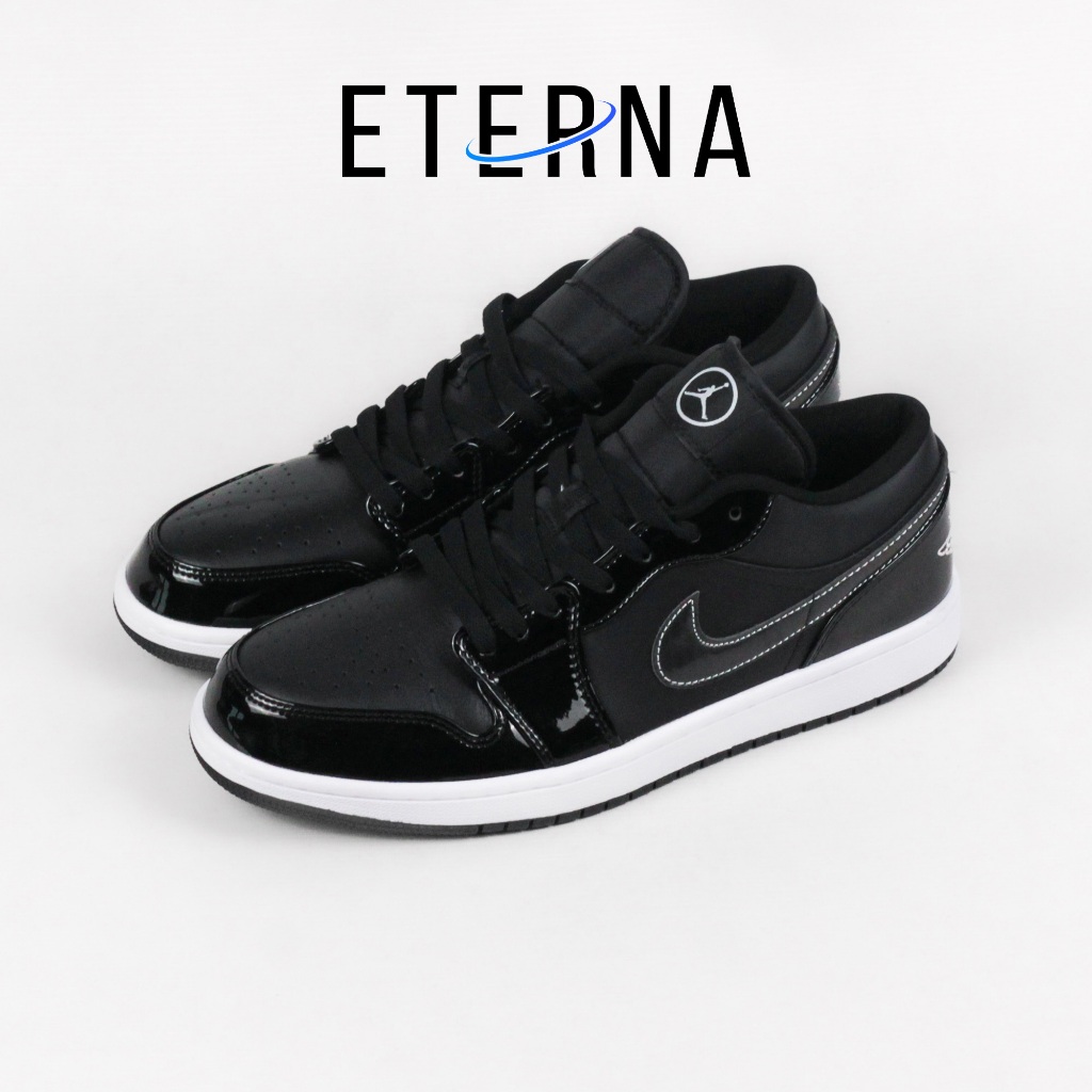 Eterna. - Air Jordan 1 Low SE Black Patent Carbon Allstar All Star Black White Authentic