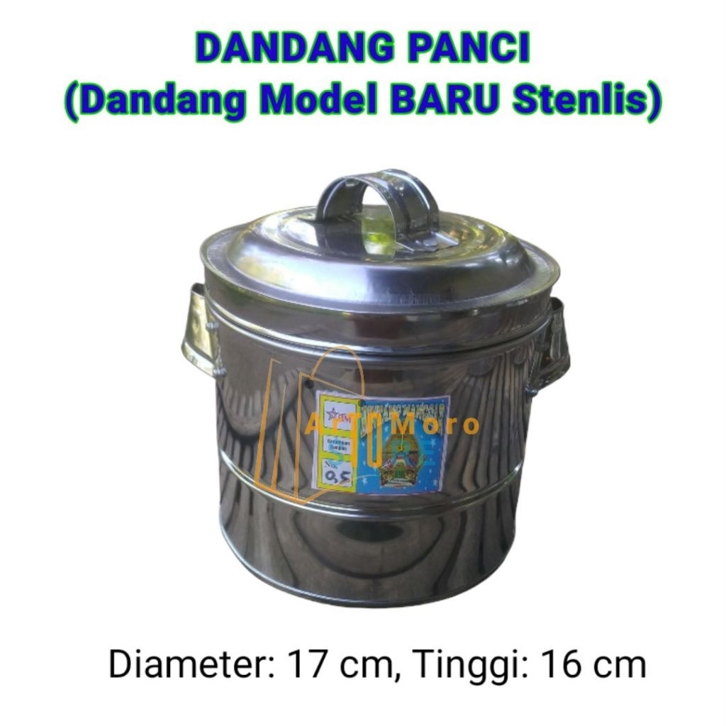 Panci Dandang uk 0,5(Stengah kg)STENLIS dandang kukus Model BARU tutup panci