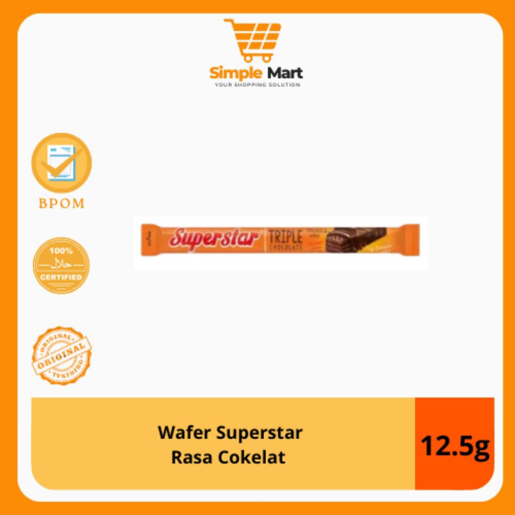 

Wafer Superstar rasa coklat