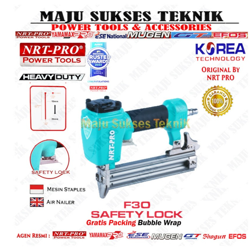 

NRT-PRO F 30 HD Air Nail Gun Nailer Alat Paku Tembak Lurus Staples Stapler Angin Mesin F30 F 30
