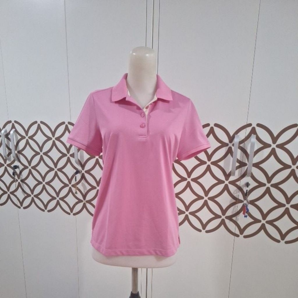 preloved kaos polo PAT pink