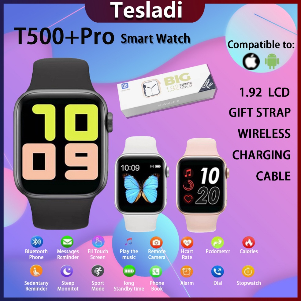 KODE K84Q Tesladi SmartWatch T5Pro Full Layar Sentuh Watch Pemutar Musik Monitor Detak Jantung Tekan