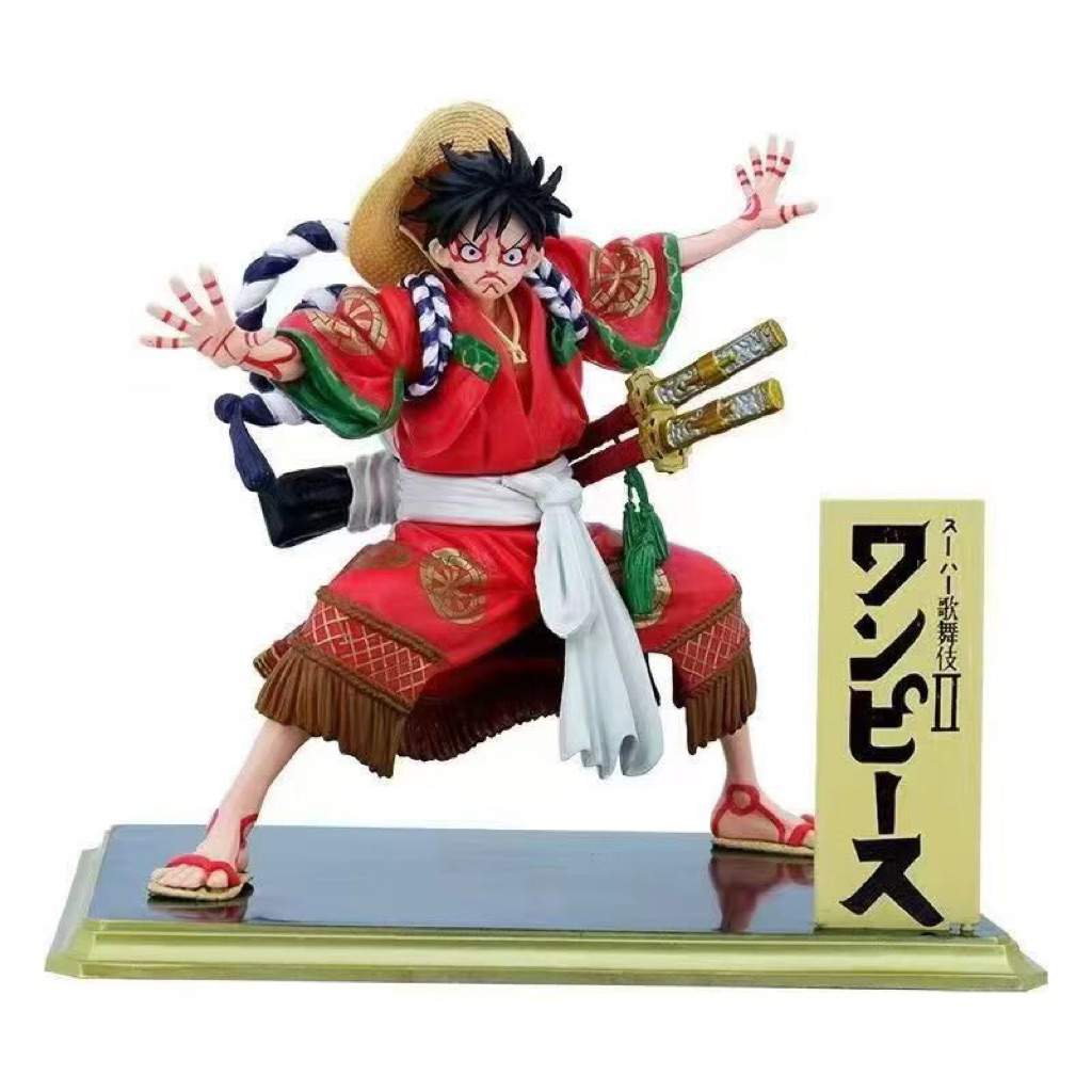 action figure one piece luffy kabuki baju merah