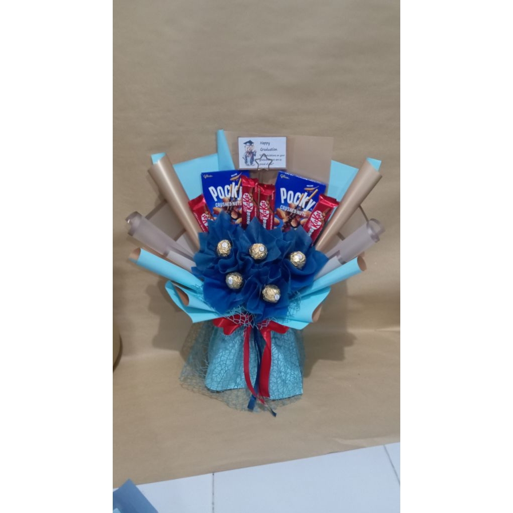 

buket Pocky. Kitkat. fererro