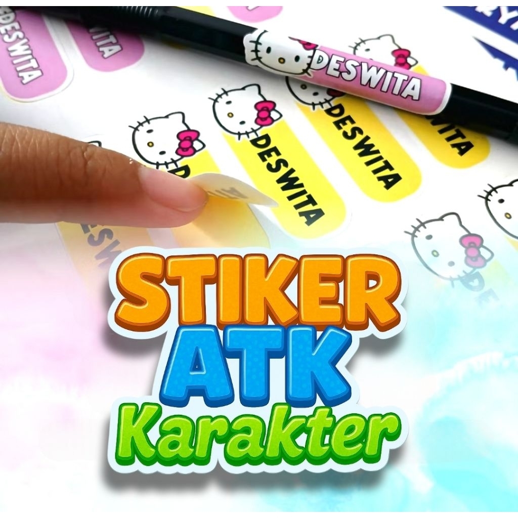 

30 pcs I stiker nama KARAKTER / Stiker Botol / stiker ATK / Label ATK Viral