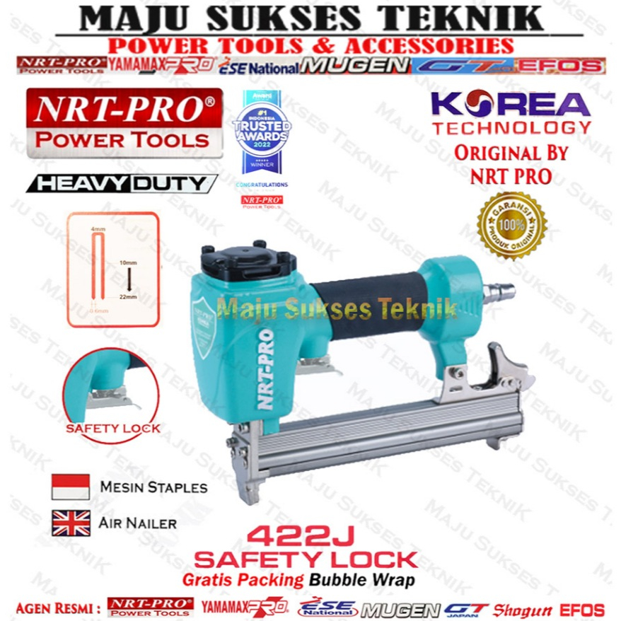

NRT-PRO 422J HD Mesin Air Nailer Gun Nail Staples Angin Alat Paku Tembak U Stapler 422 J