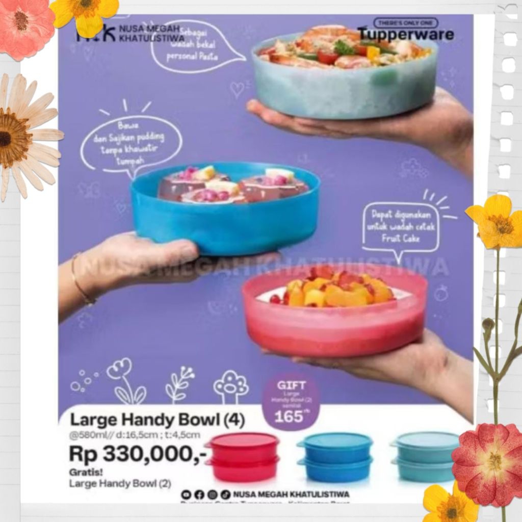 Large handy bowl Tupperware