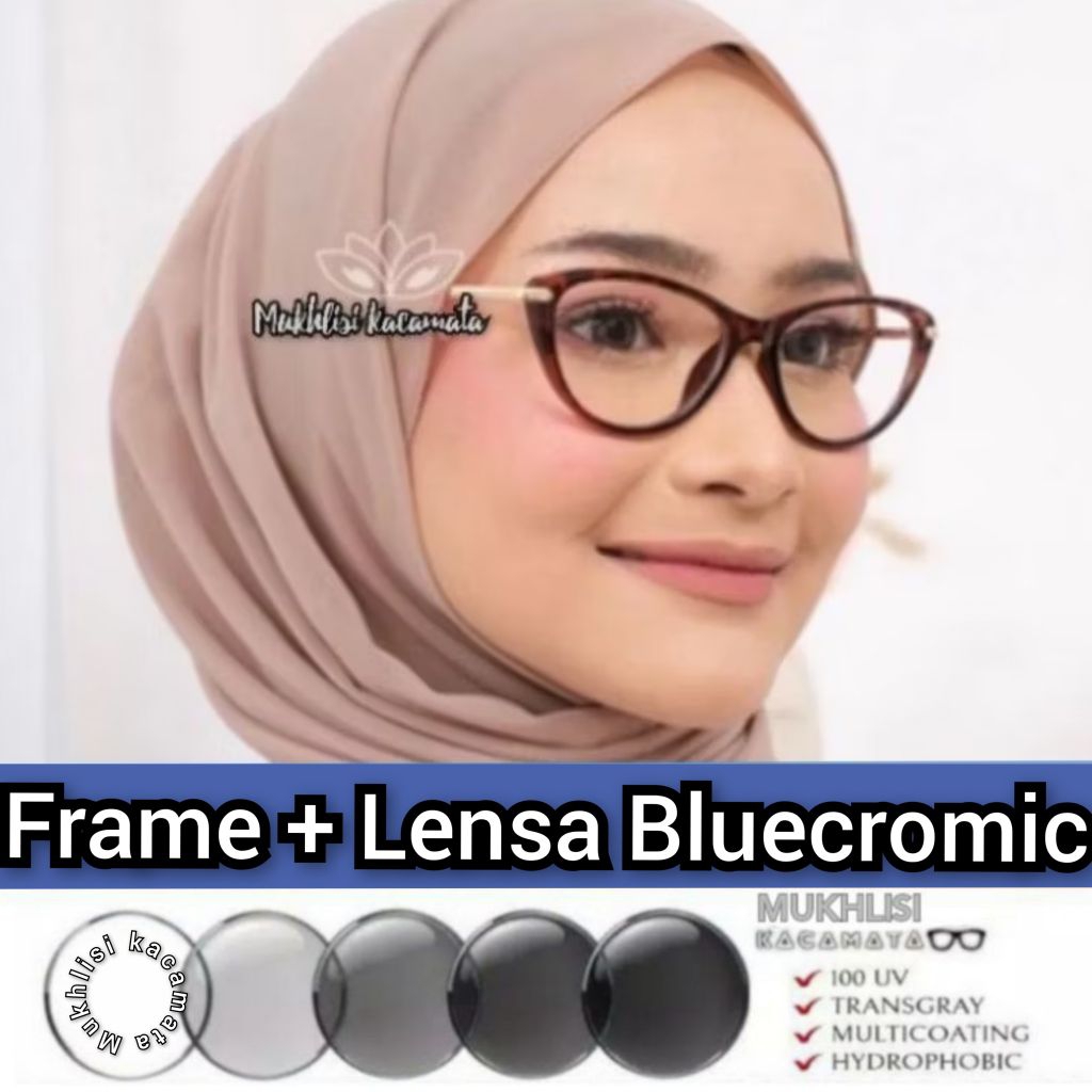Frame 9011 CAT EYE Wajah kecil dan sedang | Kacamata Bluecromic | KACAMATA ANTI RADIASI | KACAMATA M