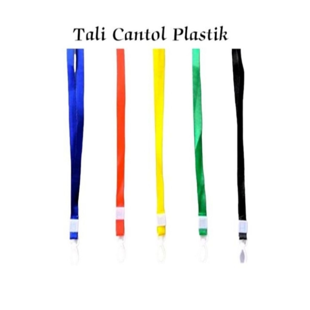 

Lanyard Tali Gantungan ID Card Polos Kait Plastik 1cm
