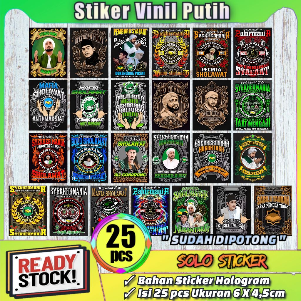 

Paket 25 pcs Stiker Sholawat Anti Air, Sudah Dipotong