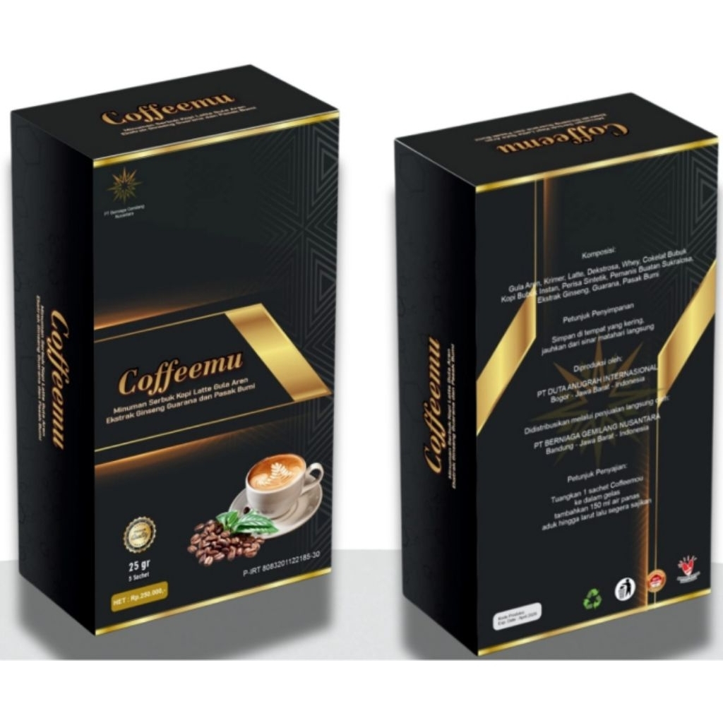 

COFFEEMU x COFFEEKU 5 SACHET Kopi Ginseng & Guarana Kopi Pria Dewasa