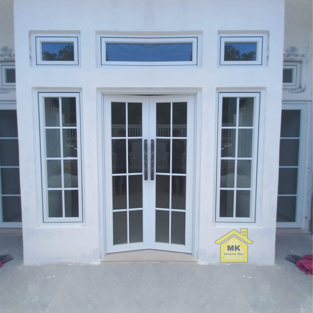 Pintu Alumunium Kupu Tarung Inkalum Warna Putih Ukuran 250x220 Custom Murah Berkualitas